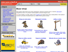Tablet Screenshot of bazar-stroju.cz